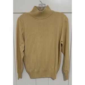 Dress Barn Sweater Mock Neck Turtleneck Yellow Women’s Medium